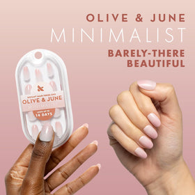 Olive & June Instant Mani Press-On Nails HZ Syrup Gradient application process