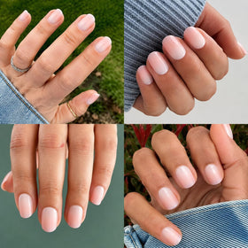 Olive & June Instant Mani Press-On Nails HZ Syrup Gradient side view