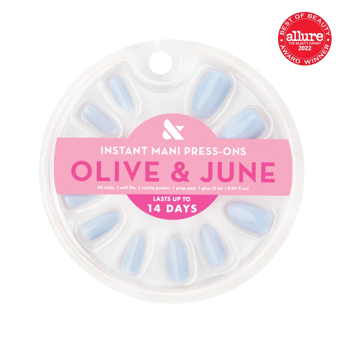 Olive & June Instant Mani Press-On Nails kit with included items
