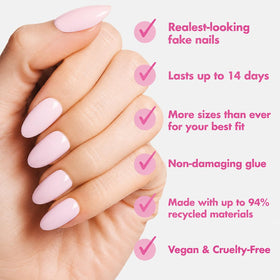 Olive & June Instant Mani Press-On Nails, Medium Oval in various sizes