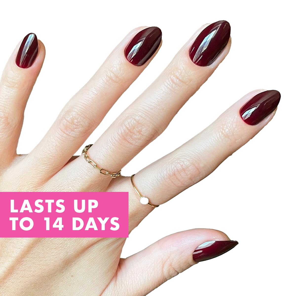 Olive & June Instant Mani Press-On Nails on a model's hands