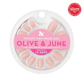 Olive & June Instant Mani Press-On Nails packaging with included accessories