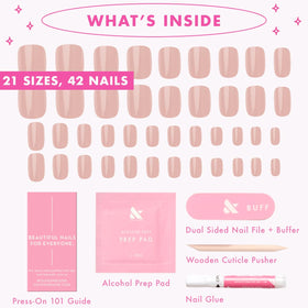Olive & June Instant Mani Press-On Nails showing application process
