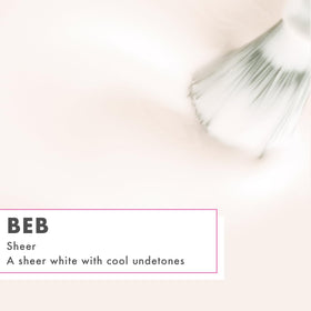Olive & June Long Lasting Nail Polish BEB Sheer White application on nails