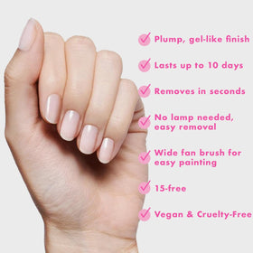 Olive & June Long Lasting Nail Polish BEB Sheer White with top coat