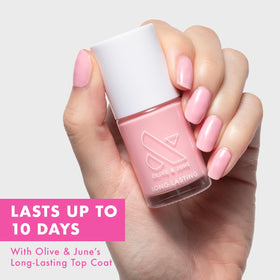 Olive & June Long Lasting Nail Polish Saltwater Taffy bottle with brush