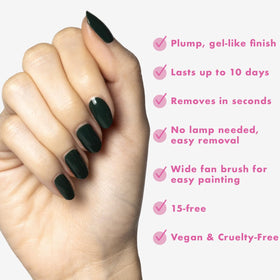 Olive & June Nail Polish in use during at-home manicure