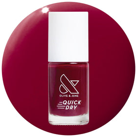 Olive & June Quick Dry Nail Polish Cabernet Wine Red front view