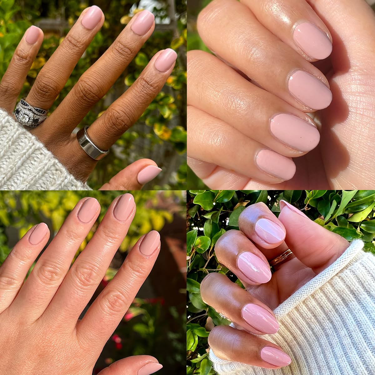 Olive & June Quick Dry Nail Polish Poodle Pink application process