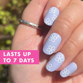 Olive & June Super Stick Press-On Nails Floral Doodle with included accessories