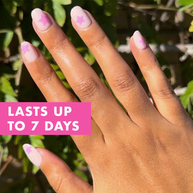 Olive & June Super Stick Press-On Nails Pink Star Party with included accessories