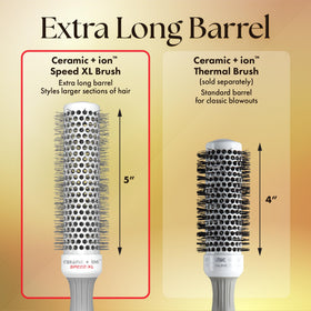 Olivia Garden Ceramic + Ion Speed XL Round Hair Brush with sectioning pick