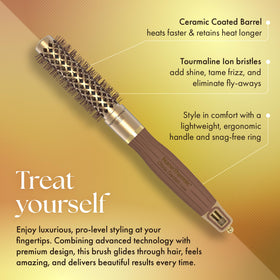 Olivia Garden NanoThermic Round Brush 3/4" ergonomic handle