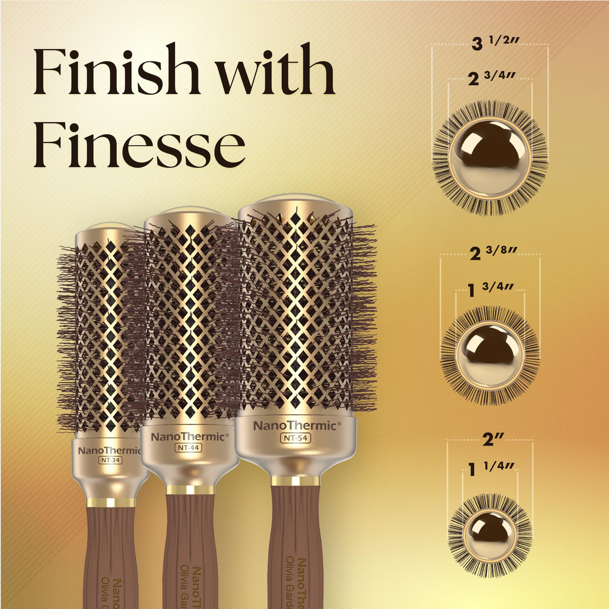 Olivia Garden NanoThermic Round Brush close-up of bristles