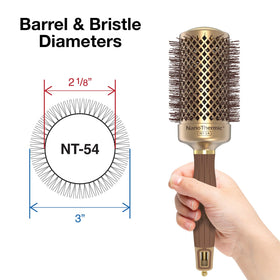 Olivia Garden NanoThermic Round Brush showing ceramic barrel