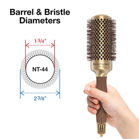 Olivia Garden NanoThermic Round Brush showing ceramic barrel