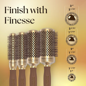 Olivia Garden NanoThermic Round Thermal Hair Brush with ergonomic handle