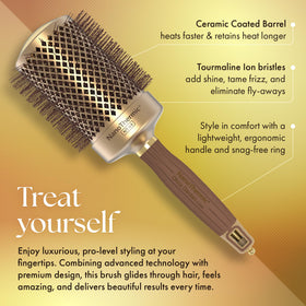 Olivia Garden NanoThermic Round Thermal Hair Brush with packaging