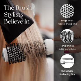 Olivia Garden Round Thermal Hair Brush close-up of handle