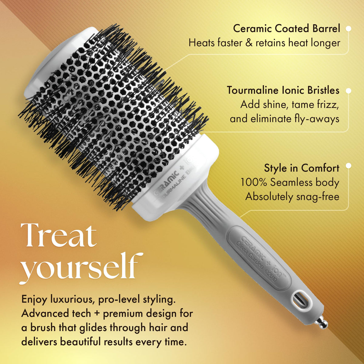 Olivia Garden Round Thermal Hair Brush packaging display