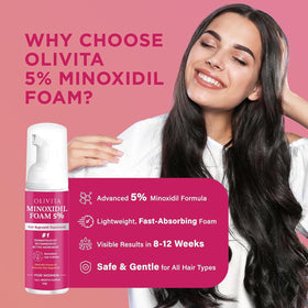 OLIVITA 5% Minoxidil Foam texture close-up