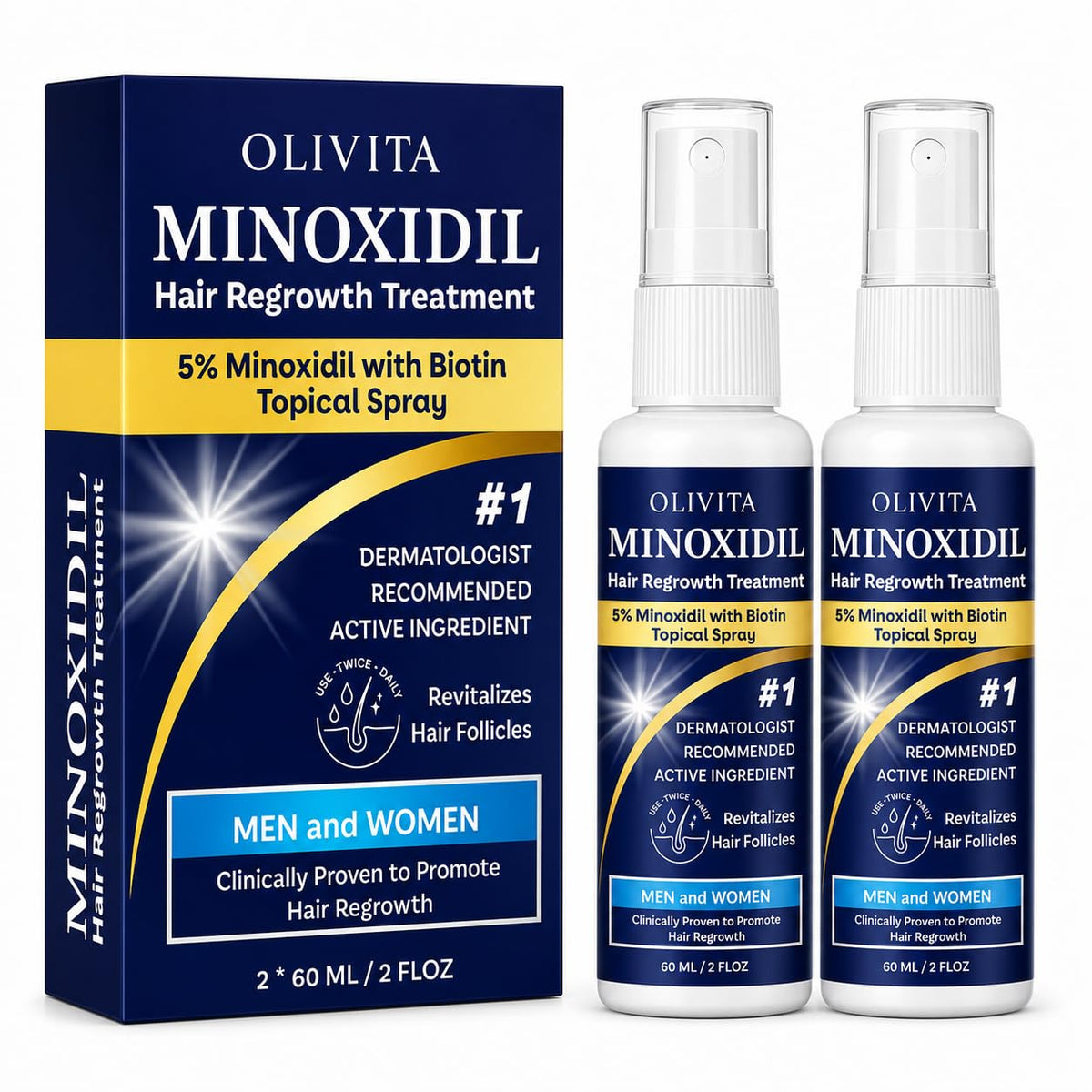 OLIVITA 5% Minoxidil Hair Regrowth Serum front view
