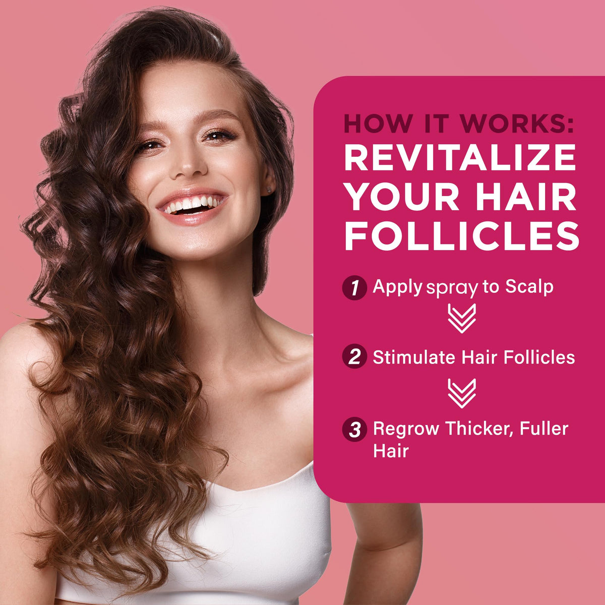 OLIVITA 5% Minoxidil Spray lifestyle scene with user