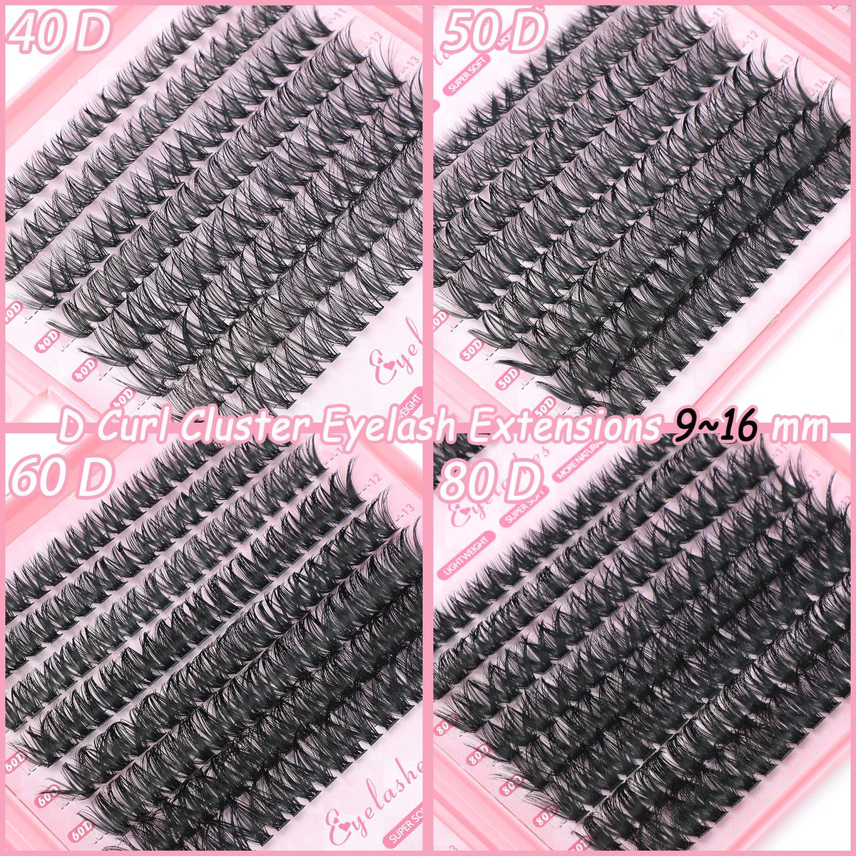 OLLAVO Lash Clusters Kit 640 Pcs packaging view