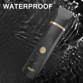 OLOV Electric Body Hair Trimmer close-up of ceramic blade