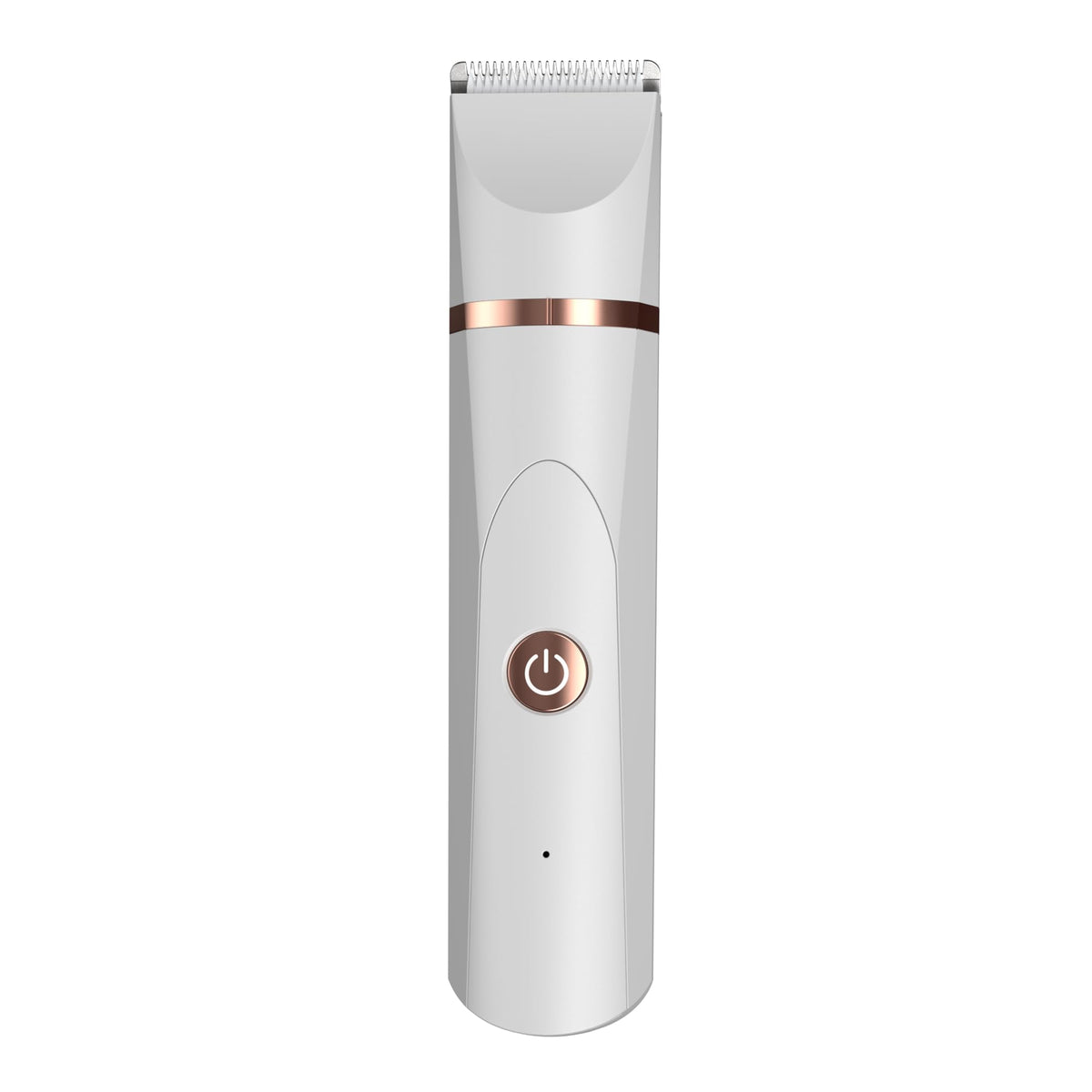 OLOV Electric Body Hair Trimmer in white with ceramic blades