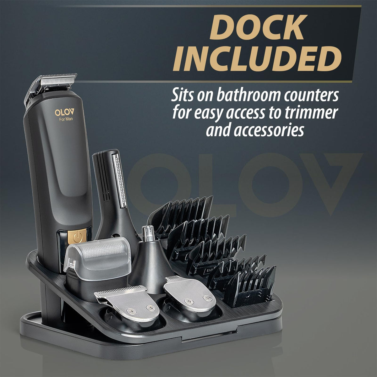 OLOV For Man Beard Trimmer waterproof design for easy cleaning