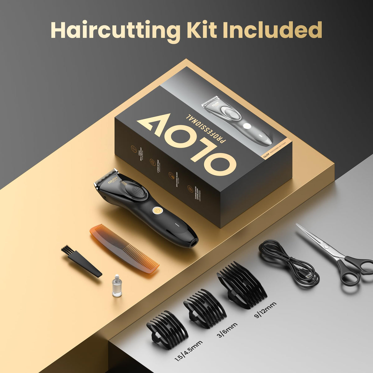 OLOV PROFESSIONAL Hair Clippers close-up of blades