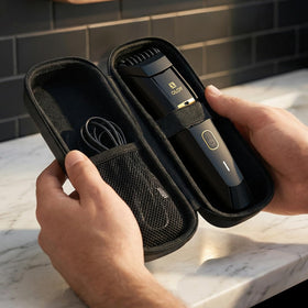 OLOV X Beard Trimmer in a stylish grooming setup