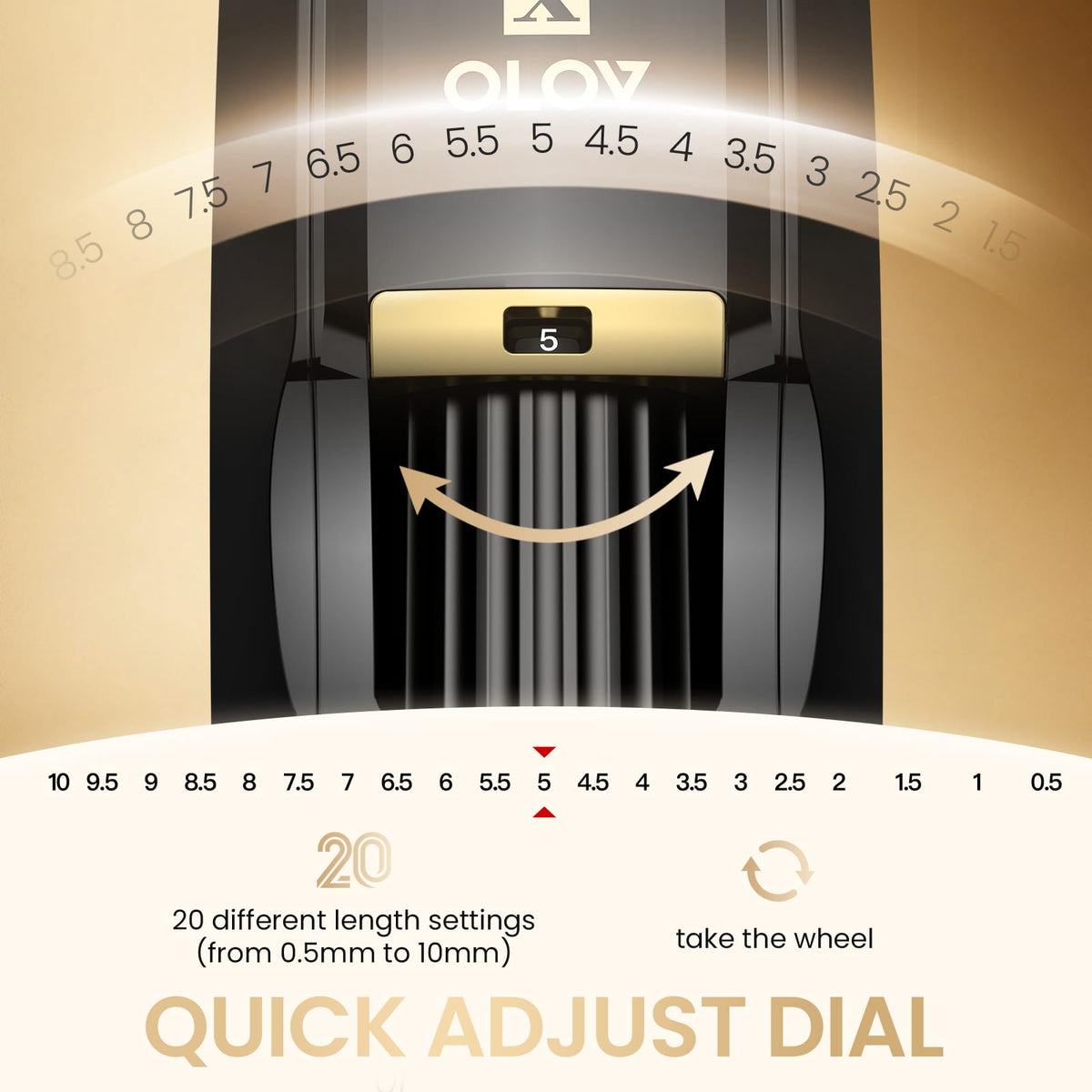 OLOV X Beard Trimmer waterproof feature close-up