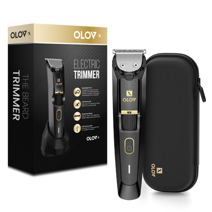 OLOV X Men's Beard Trimmer front view with precision dial