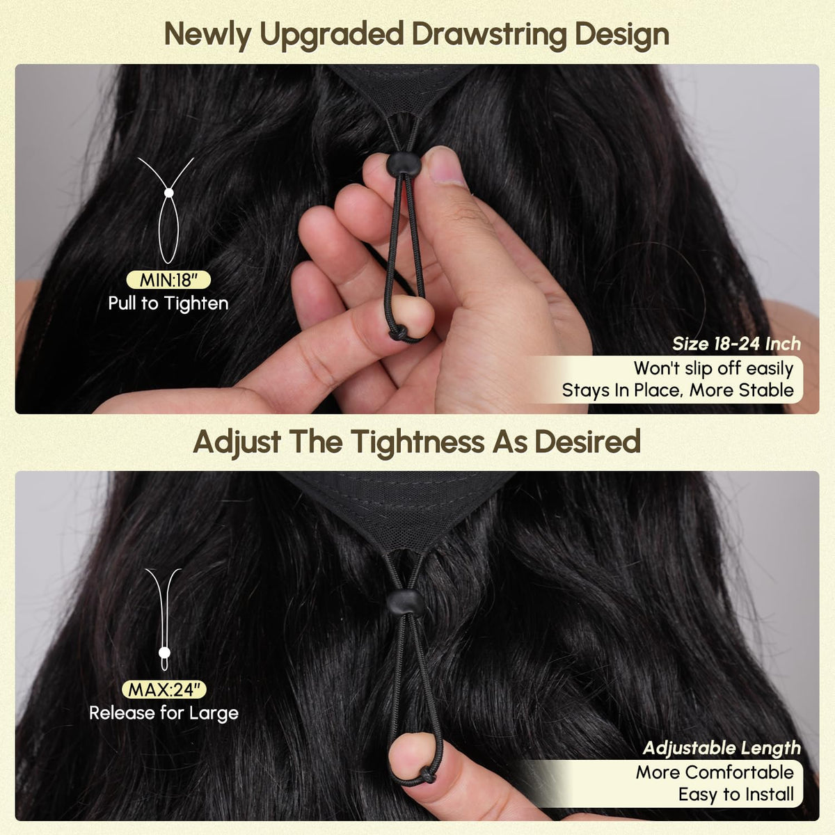 Omeself V Part Wig 22 Inch packaging