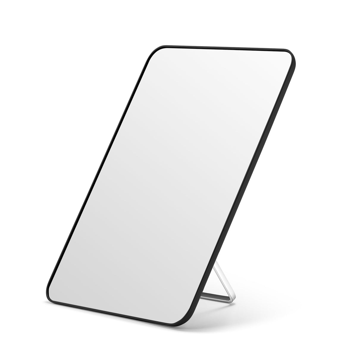 OMIRO 10x7 inch desk makeup mirror front view in black