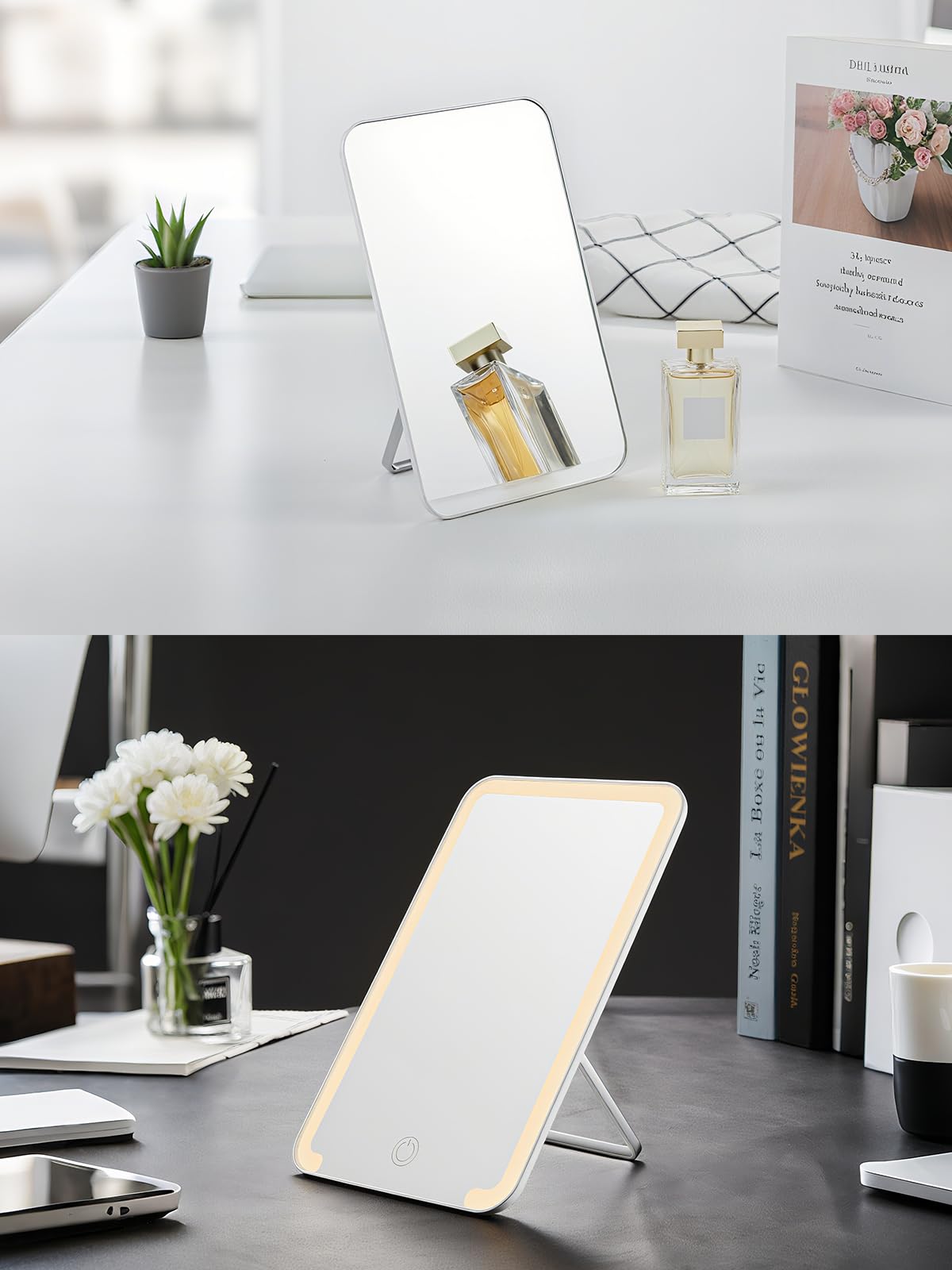OMIRO 8 x 5 in Desk Makeup Mirror packaging