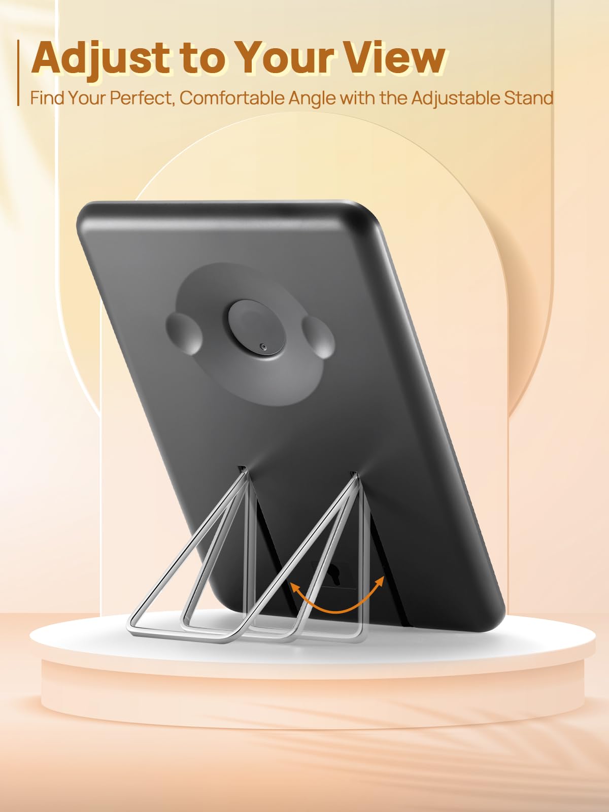 OMIRO desk mirror showing three magnetic points for accessories