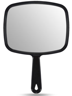 OMIRO Hand Mirror front view showing sleek black design