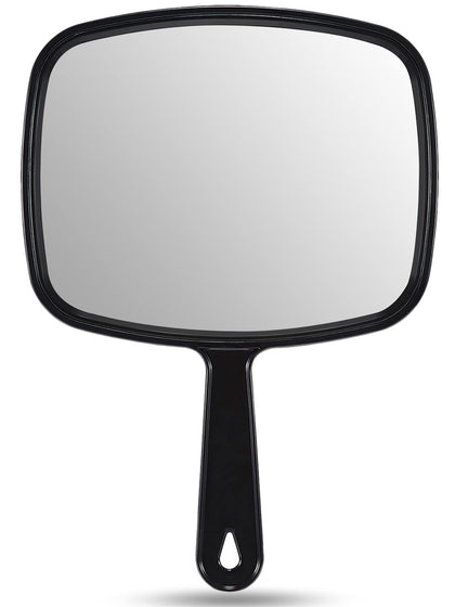 OMIRO Hand Mirror front view showing sleek black design