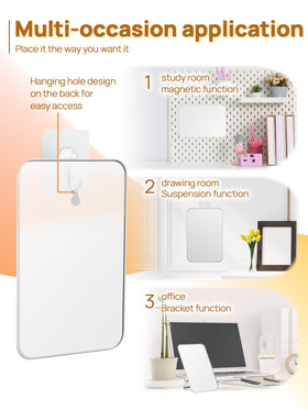 OMIRO Magnetic Locker Mirror showing built-in magnets