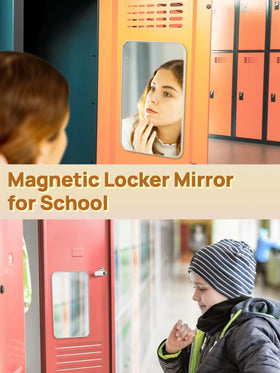 OMIRO Magnetic Locker Mirror with water-drop hanging hole