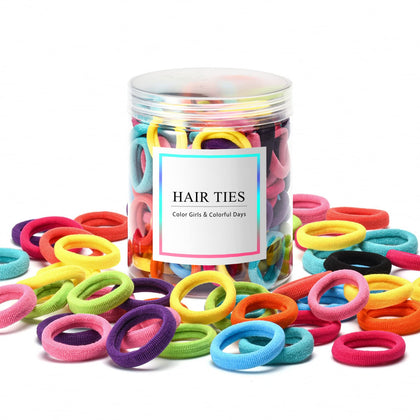 Omszte Baby Hair Ties 100 pcs assorted colours jar packaging