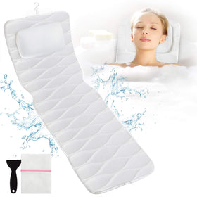 OMYSTYLE Full Body Bath Pillow front view with suction cups