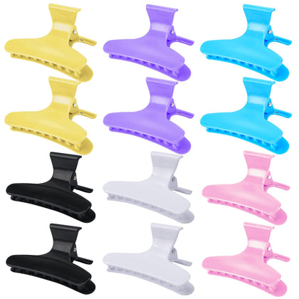 Ondder Butterfly Hair Clips 12 pack assorted colours front view