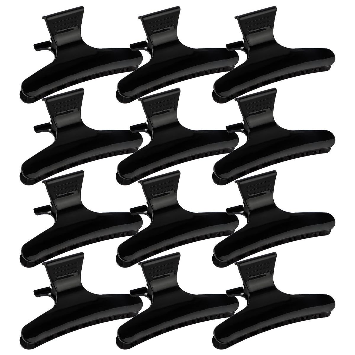 Ondder Butterfly Hair Clips 12-pack black clips front view