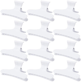 Ondder Hair Clips 12 pack white butterfly clips front view
