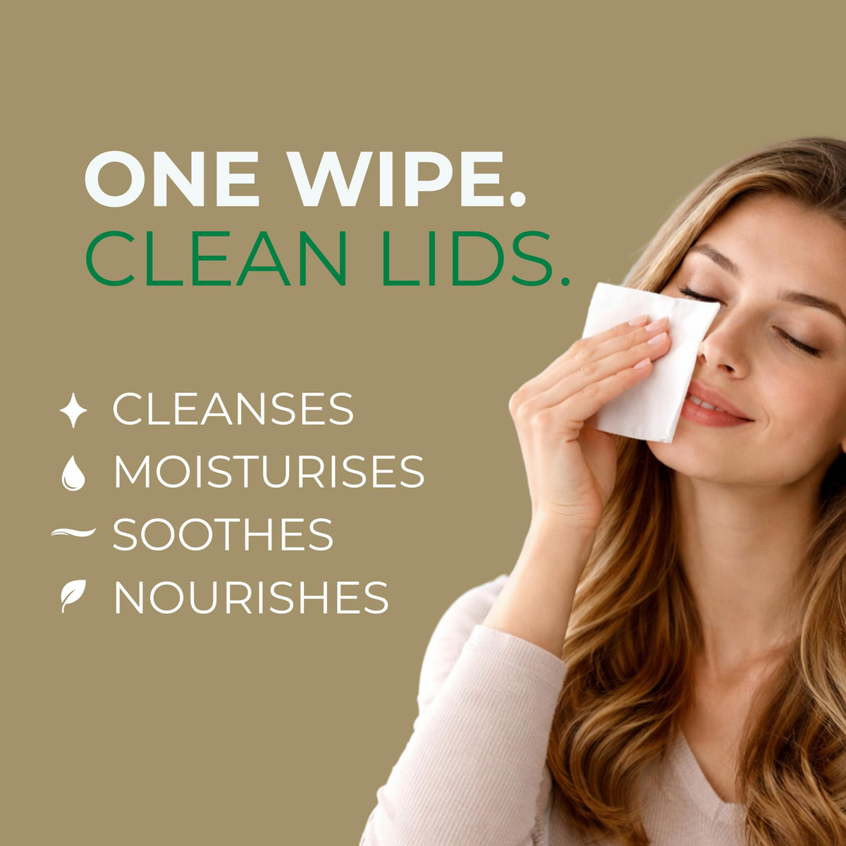 One NOVEHA Eyelid & Lash Wipe out of the package