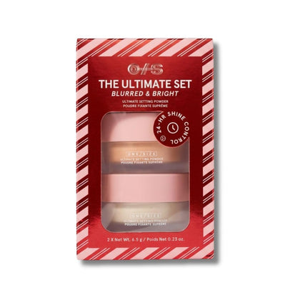 One Size Blurred & Bright Setting Powder Duo front view with translucent and ultra pink powders